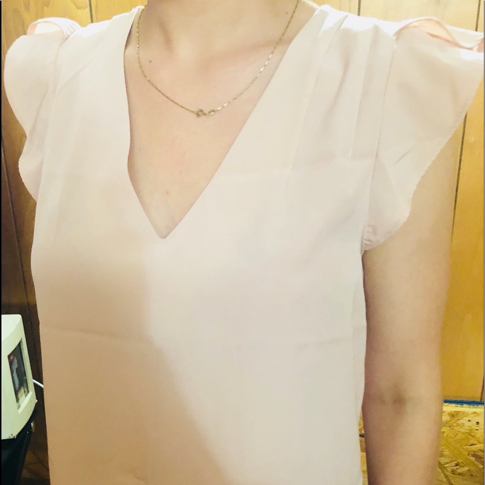 Sweet Rain Top. Light pink blouse